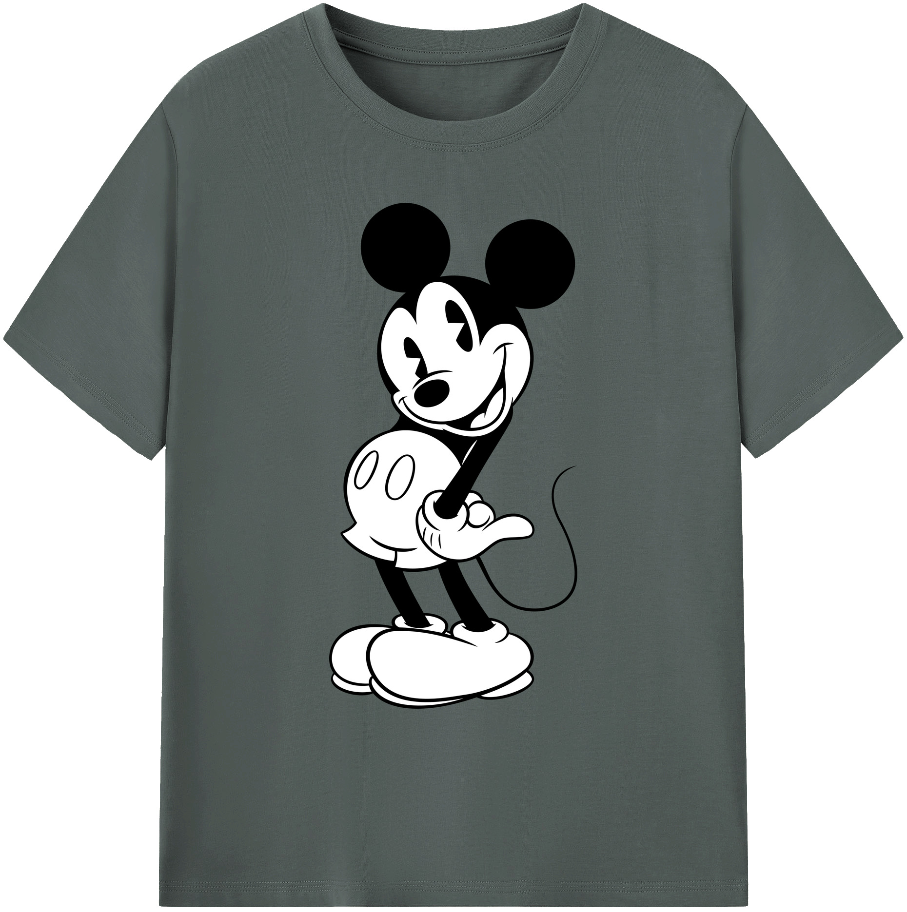 ミッキーマウス Mickey Mouse 綿100％ メンズ半袖Tシャツ｜肌触りやわらか＆通気性